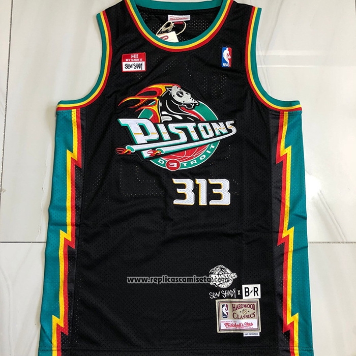 Camiseta Detroit Pistons Slim Shad X BR #313 Negro